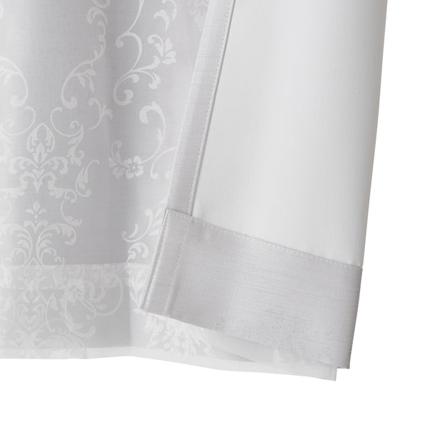 ブリス×ルシーラ ダブルカーテン H2000×W1000 ホワイト×ライトグレー