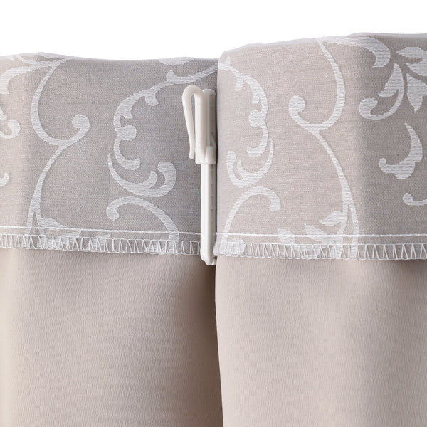 ブリス×ルシーラ ダブルカーテン H1350×W1000 ベージュ（レース