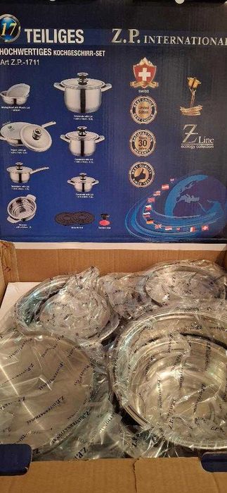 Swiss Cookware set- 17 teiliges Z.P.International ZP-1711 tipe