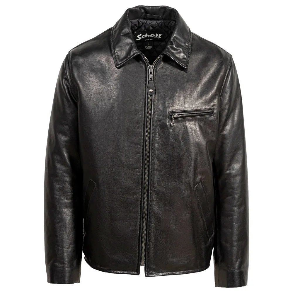 Schott Men's Natural Pebbled Cowhide Leather Jacket 552 - Frank's