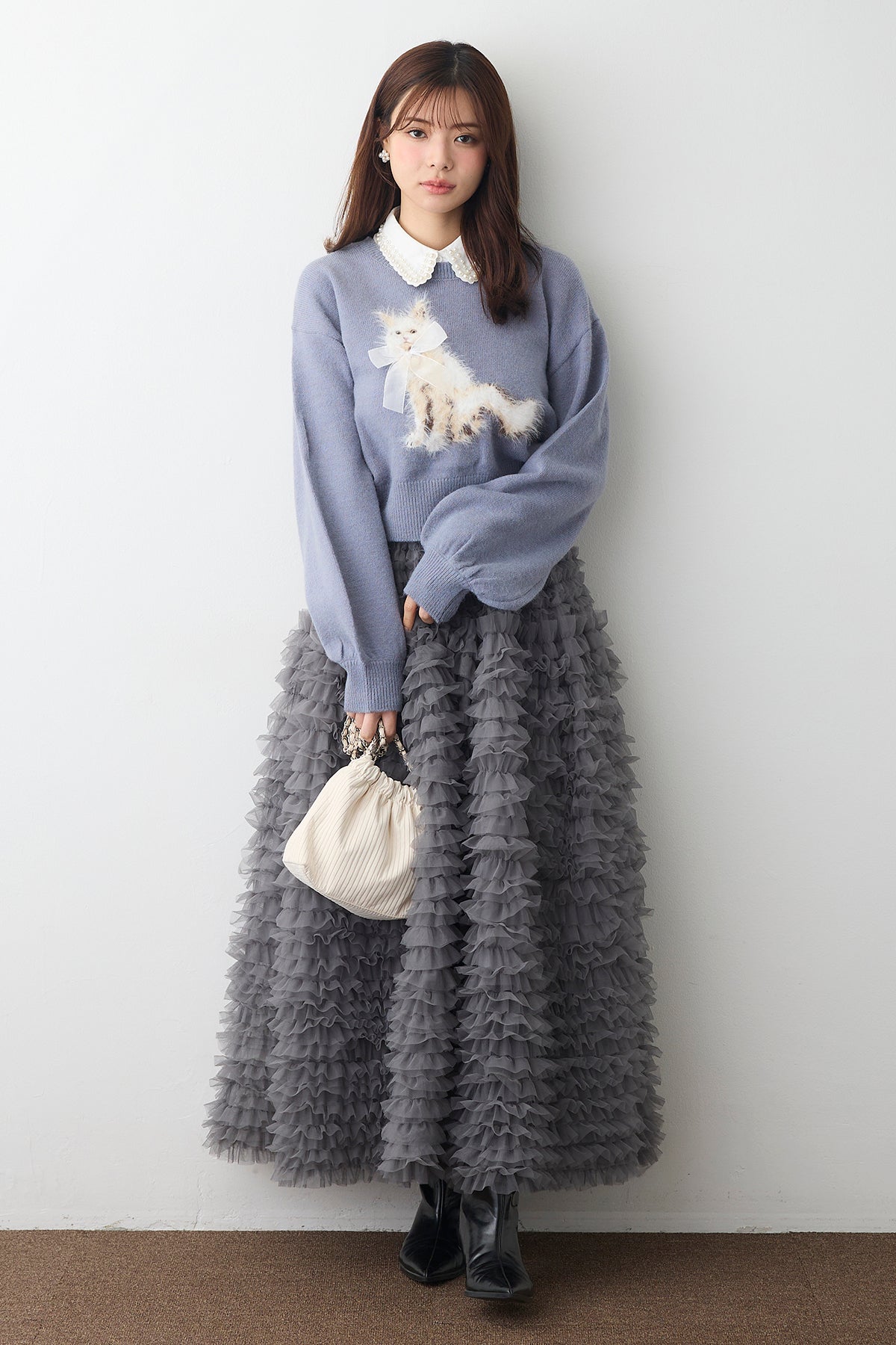 予約]ホイップチュールティアードスカート – Frene