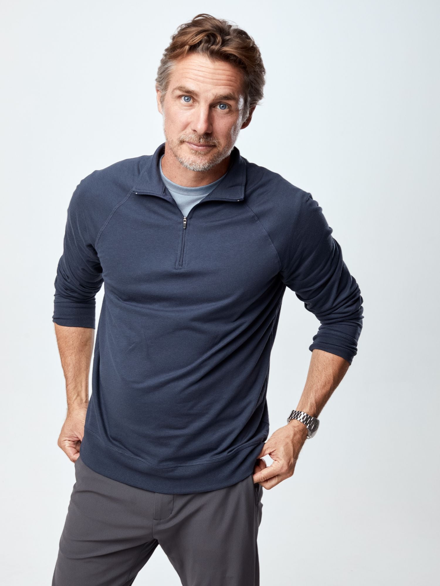 Odyssey Blue + Charcoal Quarter Zip 2-Pack – Fresh Clean Threads