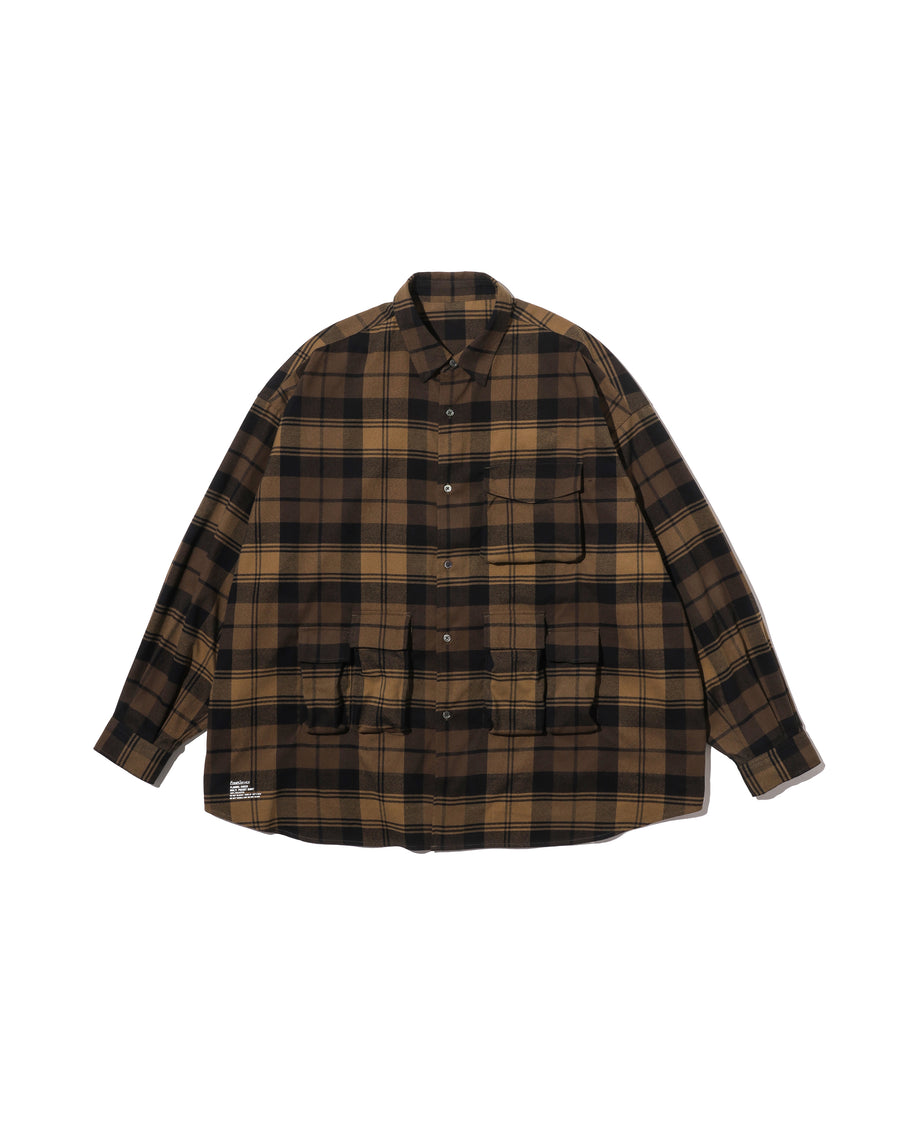 FLANNEL CHECK MULTI POCKET SHIRT – FreshService® official site