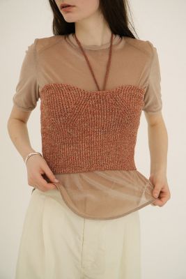 CLANE(クラネ)のHEATHER COTTON KNIT TUBETOP通販 | 集英社HAPPY PLUS