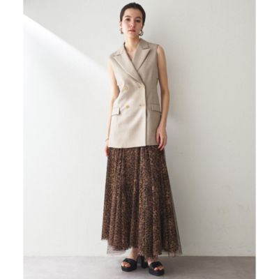 Whim Gazette(ウィム ガゼット)のレオパードチュールスカート通販