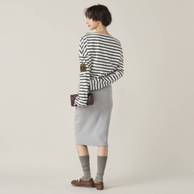 MADISONBLUE(マディソンブルー)のBOAT NECK L／S TEE BORDER通販