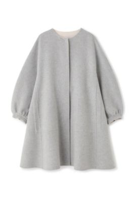 ADORE(アドーア)の◇カシミヤ混2TONEリバーノーカラーコート通販