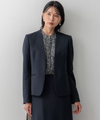 23区(ニジュウサンク)の【洗える】ウールライクカルゼ ノーカラー