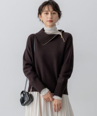 23区 S(ニジュウサンク エス)のボイルドウールコンビ ジップ タートル