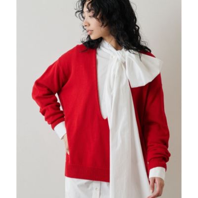 Whim Gazette(ウィム ガゼット)のVネックニットプルオーバー通販