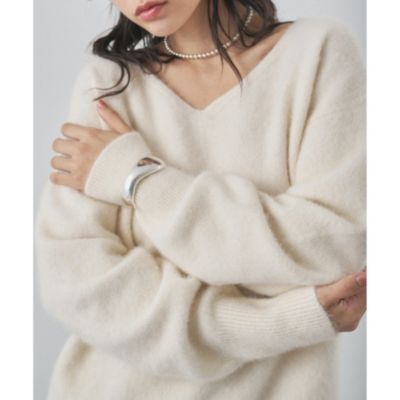 Whim Gazette(ウィム ガゼット)のフォックスウール Vネックプル