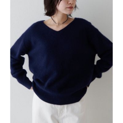 Whim Gazette(ウィム ガゼット)のフォックスウール Vネックプル