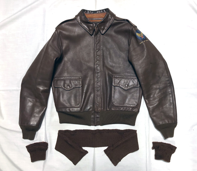 リアルマッコイズ A-2 袖・裾リブ交換 ラフウェア社復刻：伸びや傷みの