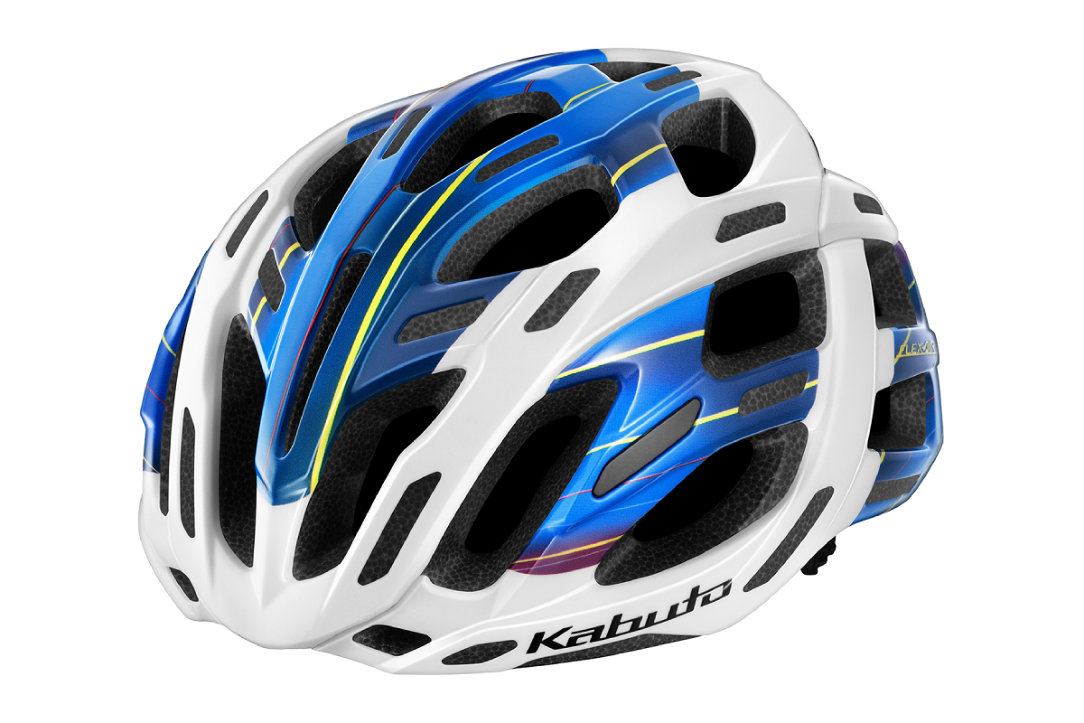 新城幸也所属プロチームカラーの軽量ヘルメット「FLEX-AIR TFT-25」を