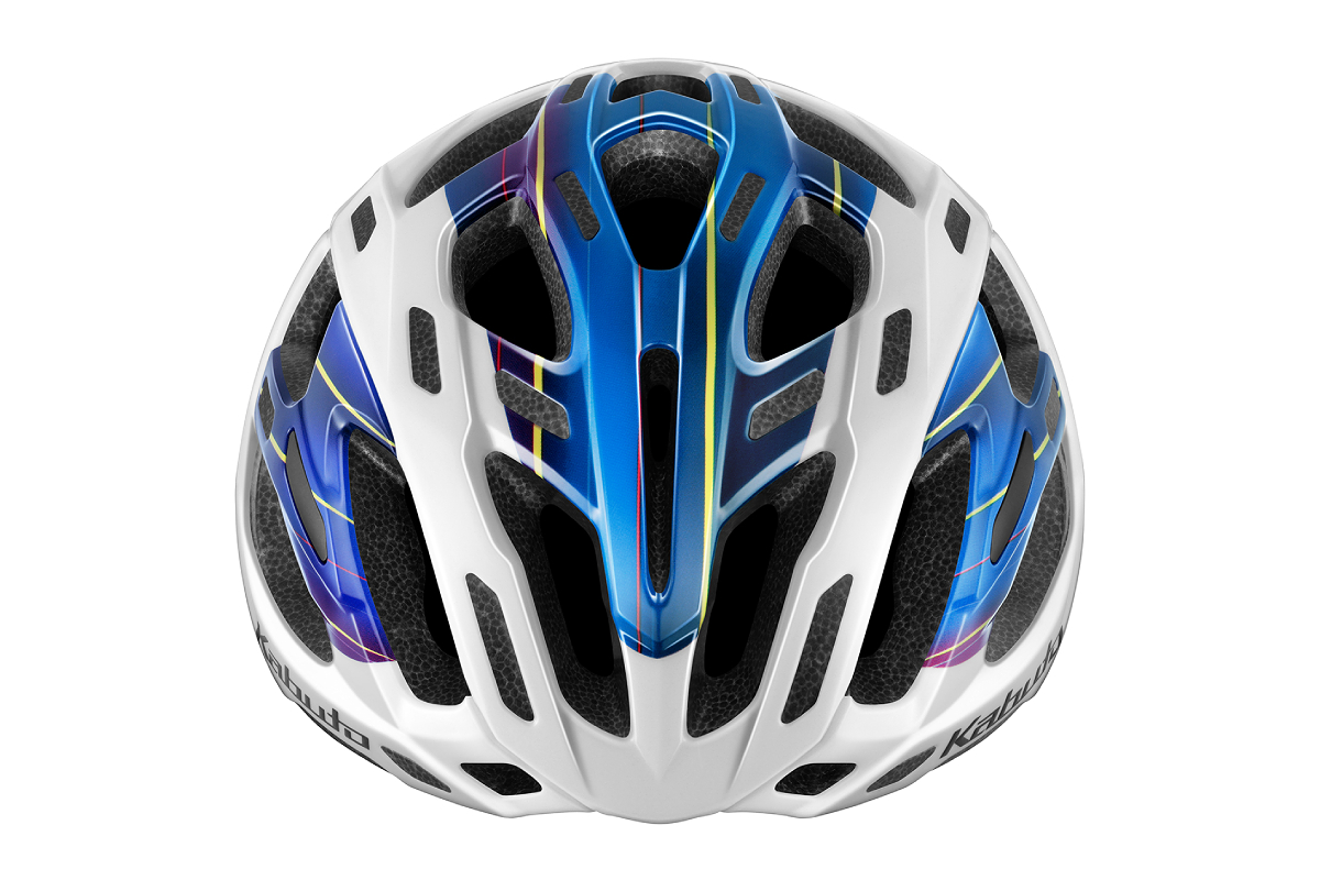 新城幸也所属プロチームカラーの軽量ヘルメット「FLEX-AIR TFT-25」を