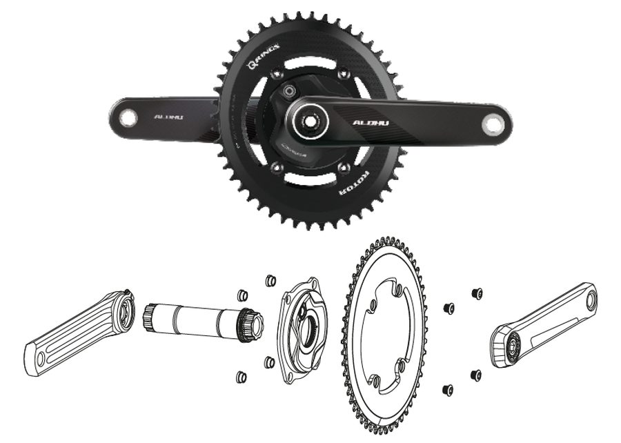 従来のアルミモデルから100gの軽量化に成功！新型カーボンクランク