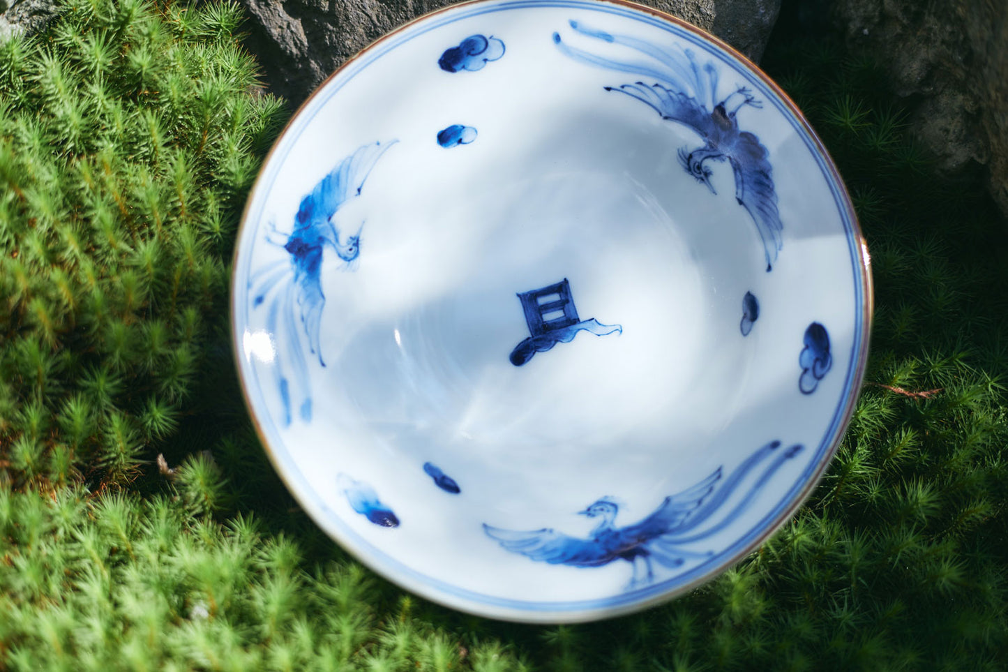 染付日の字鳳凰絵5寸深皿 – FUFU JAPAN SELECTION