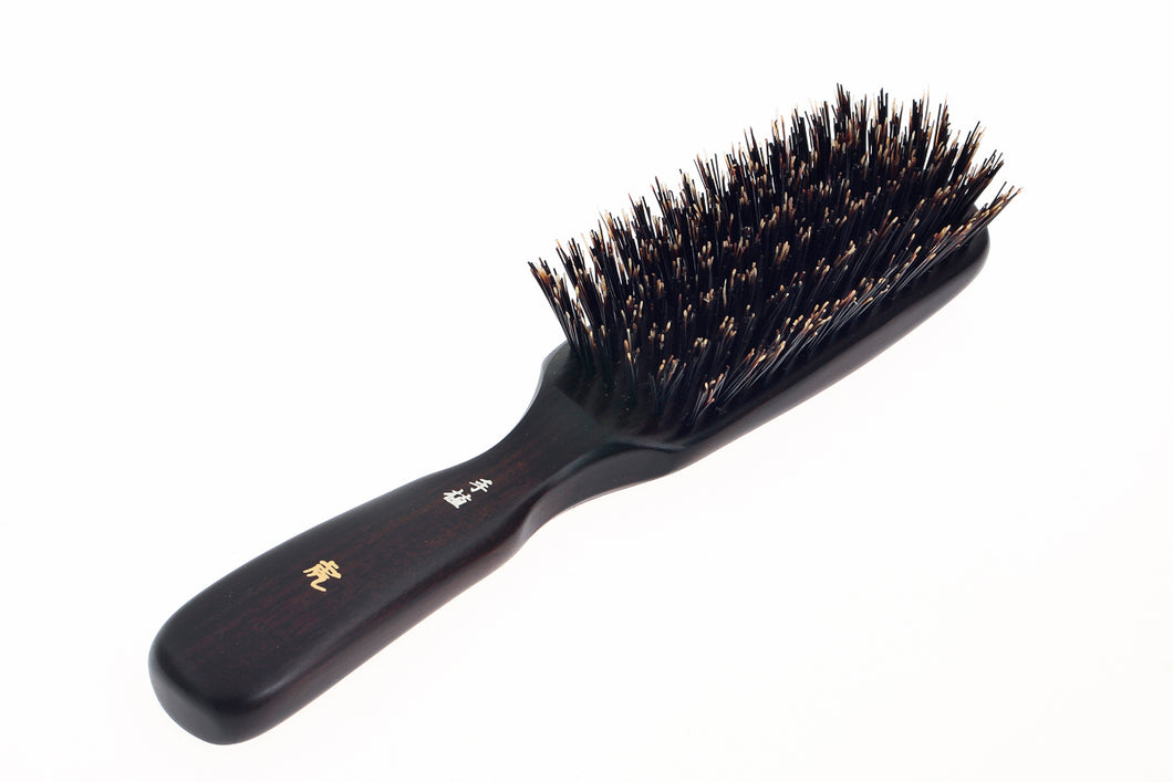 手植-1 猪毛ヘアブラシ7行 – 藤本虎