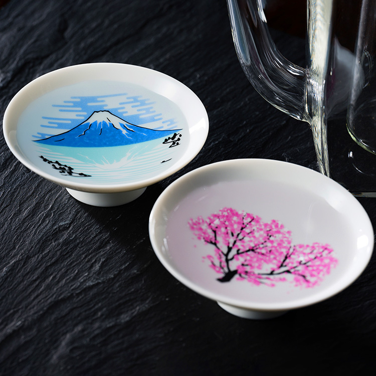 丸モ高木陶器】桜と青富士の平盃 特別セット | 藤巻百貨店