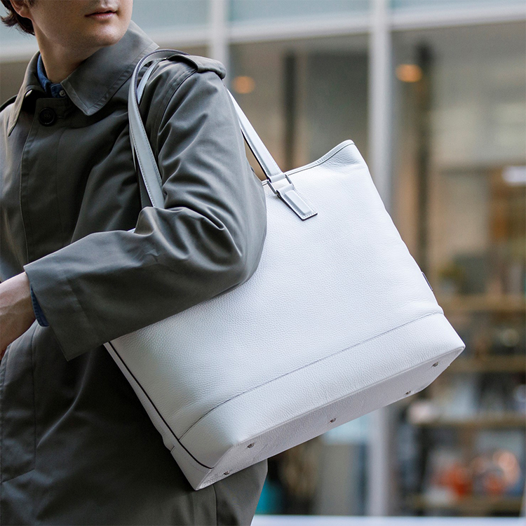 CREEZAN】JETTER ホワイトレザーLargeトート | 藤巻百貨店