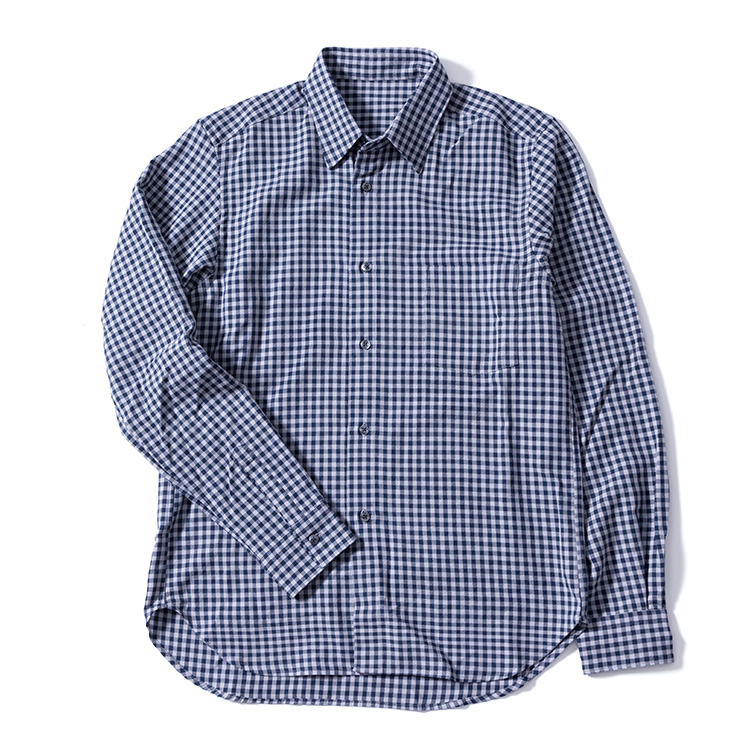 こころばせ】ウールコアコットン ベーシックチェックシャツ | 藤巻百貨店