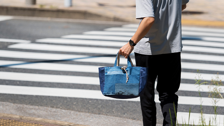 MONT LIVRE】パッチワークデニム ミドルトート | 藤巻百貨店