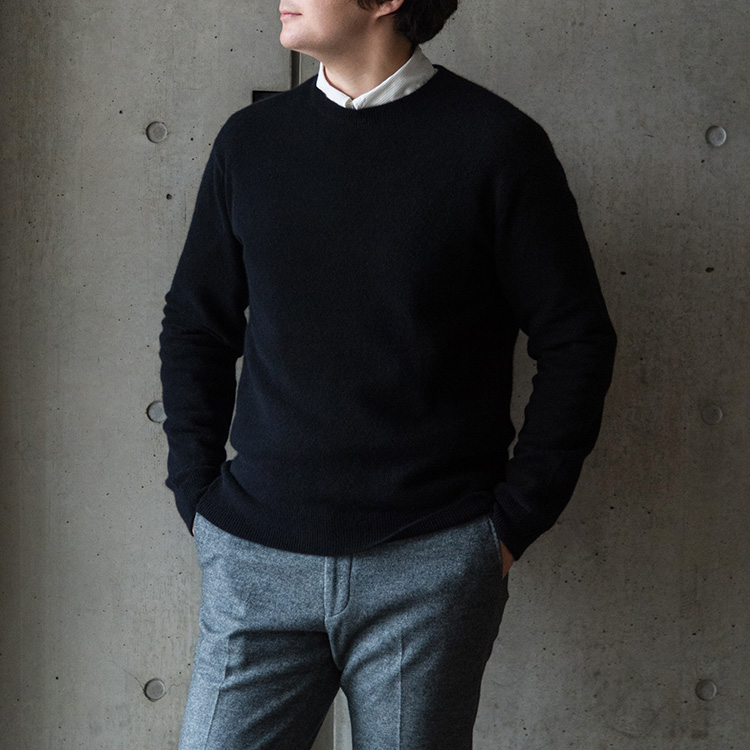 el alto】ベビーカシミヤ クルーネックセーター | 藤巻百貨店