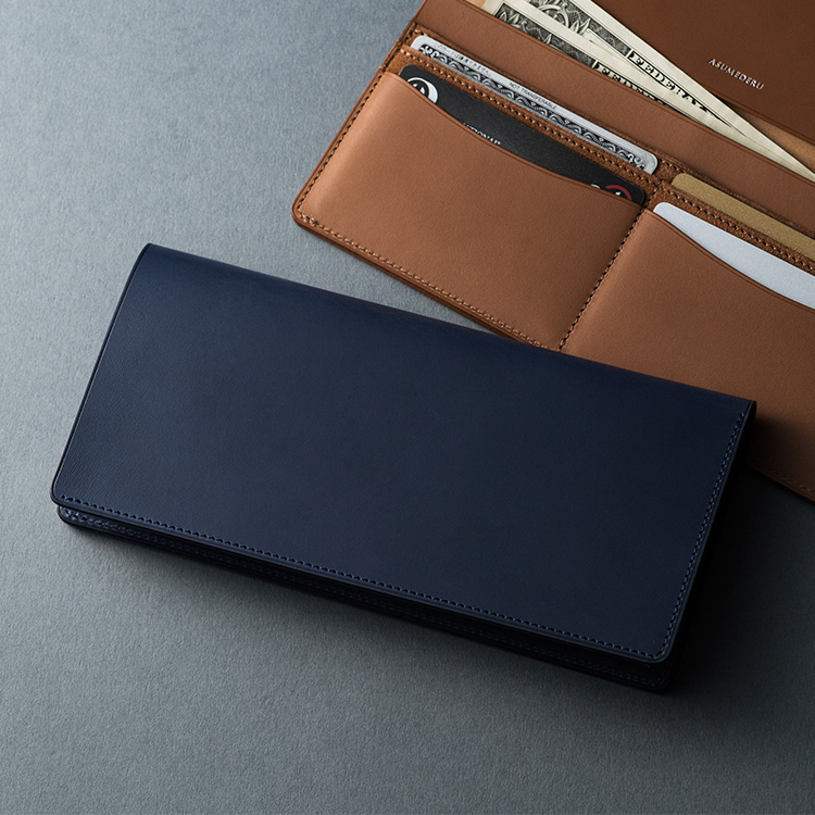 ASUMEDERU】カーフレザーロングウォレット No.10 | 藤巻百貨店