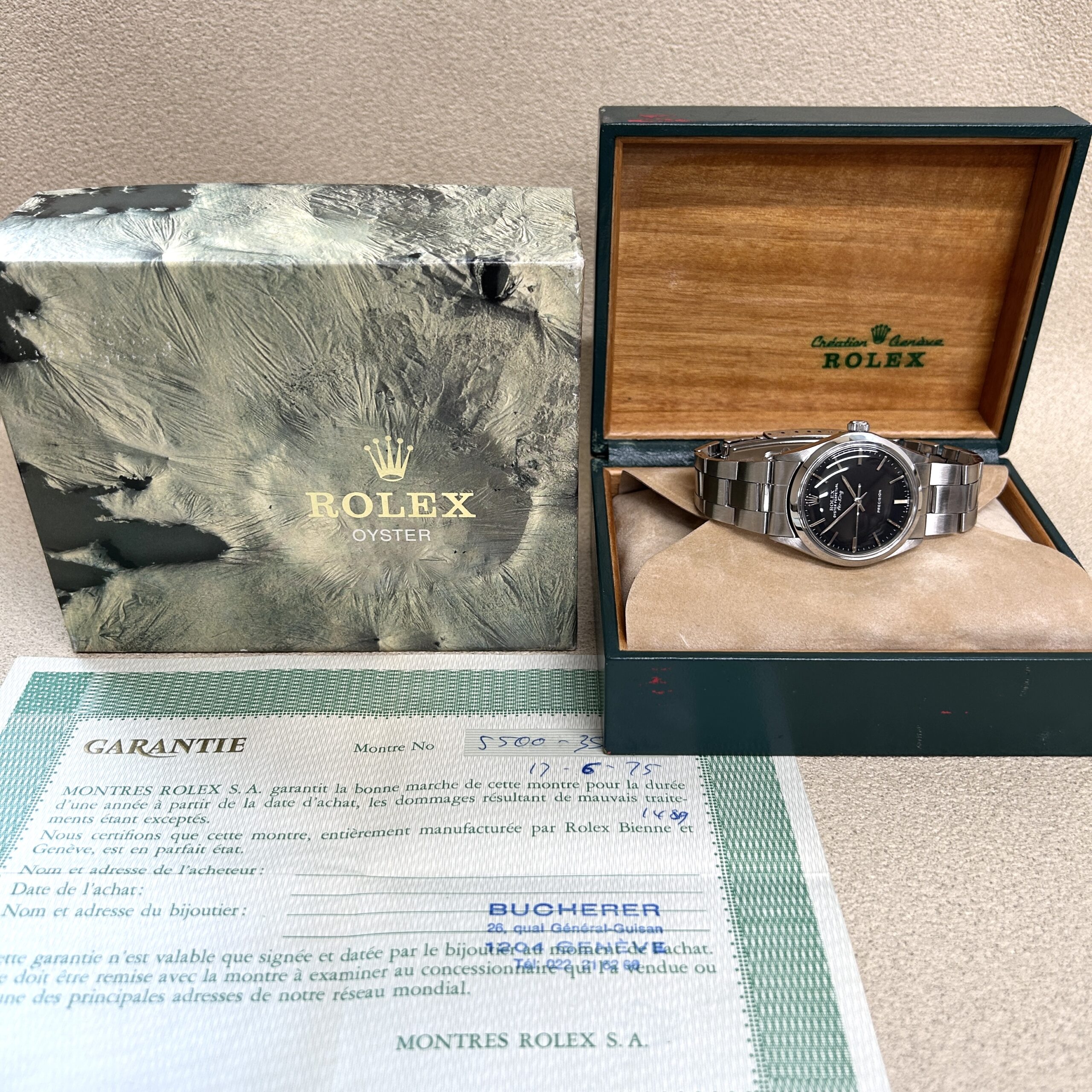 ロレックス エアキング 5500 1972年 ギャランティ・Box | 株式会社