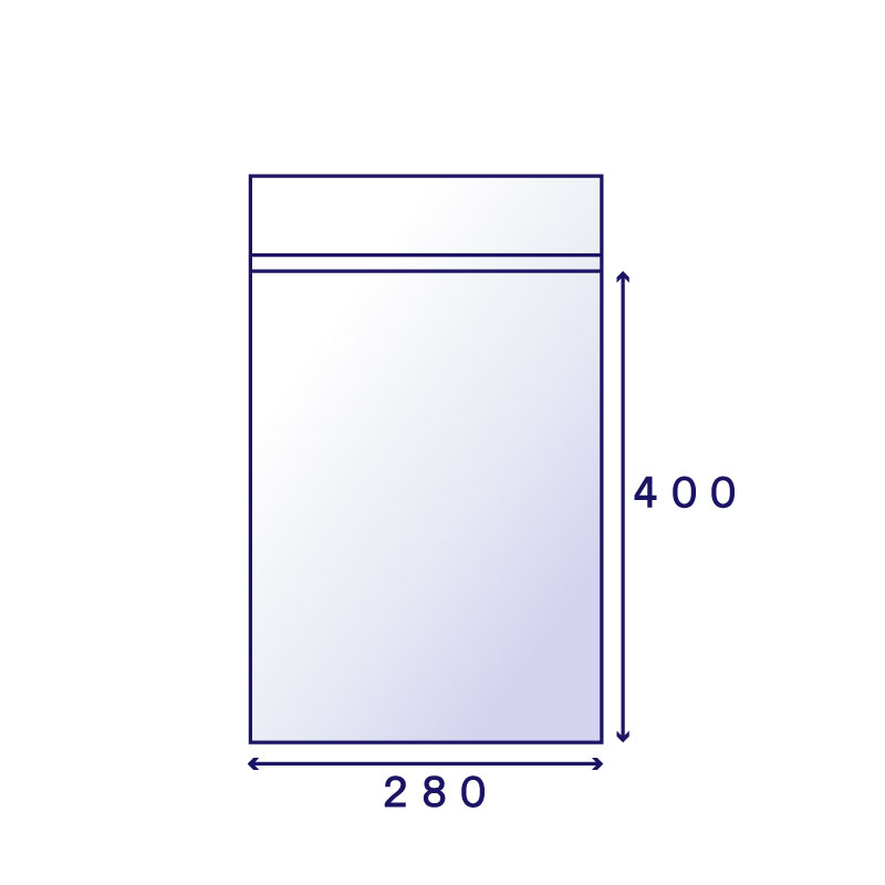 チャック付ポリ袋 K-4 厚さ0.04mm （280×400mm） 100枚入り | OPP