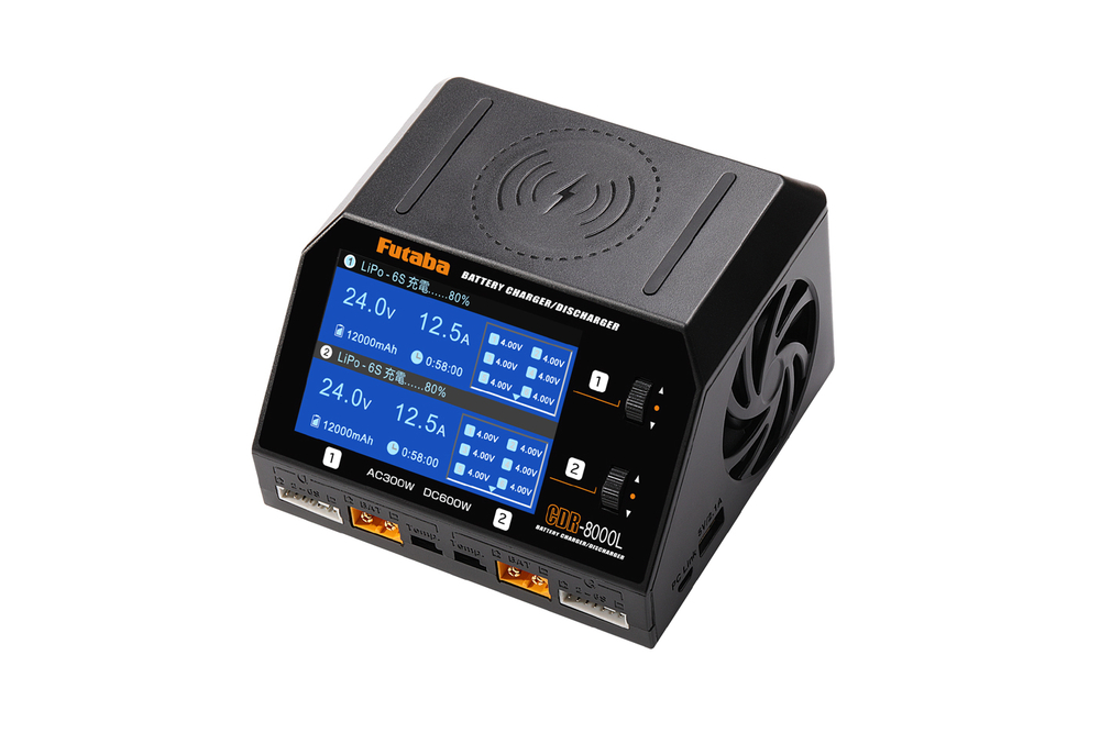フタバ CDR-8000L AC/DC入力対応 600W MAX16A デュアル バランス充電器