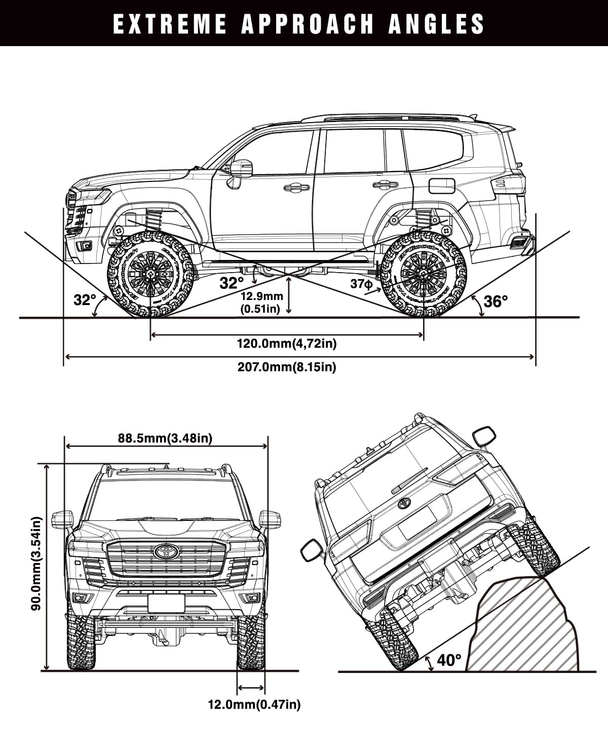 京商 MX-01 r/s トヨタ ランドクルーザー 300 （ブラック） 32533BK
