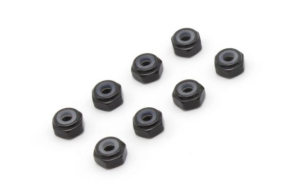 京商 M2アルミナイロンカラーナット8個入りブラック MZW128BK | 福山