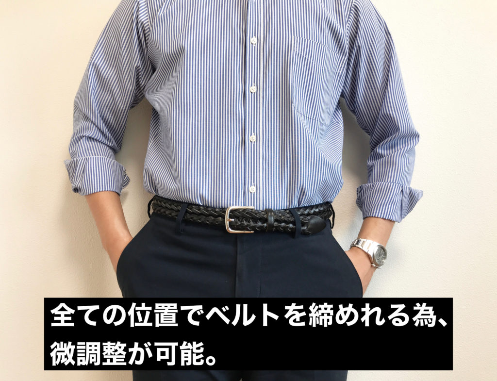 スーツにはナシ】ホワイトハウスコックスのメッシュベルトがスーツに