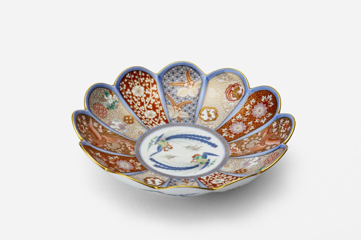 染錦金彩鳳凰 菊割中皿 | 有田焼 深川製磁｜公式オンラインストア