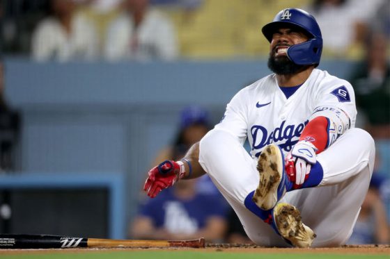 ド軍また故障者か…4番ヘルナンデスが死球で途中交代 場内騒然、実況も