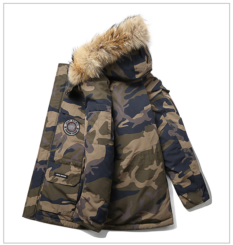 迷彩柄ファー付きミリタリージャケット メンズ|ミリタリージャケット