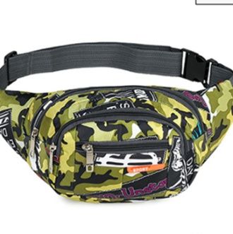 ウエストポーチ 迷彩柄多収納ファスナー付き 普段使い 普段使い