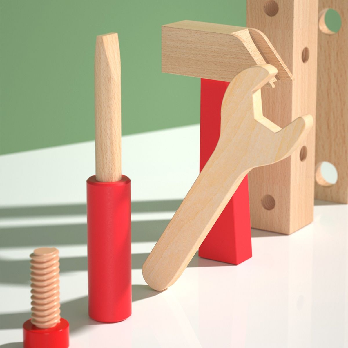 知育玩具 木製カラフル葉っぱボール転がしタワー ネジ|知育玩具専門