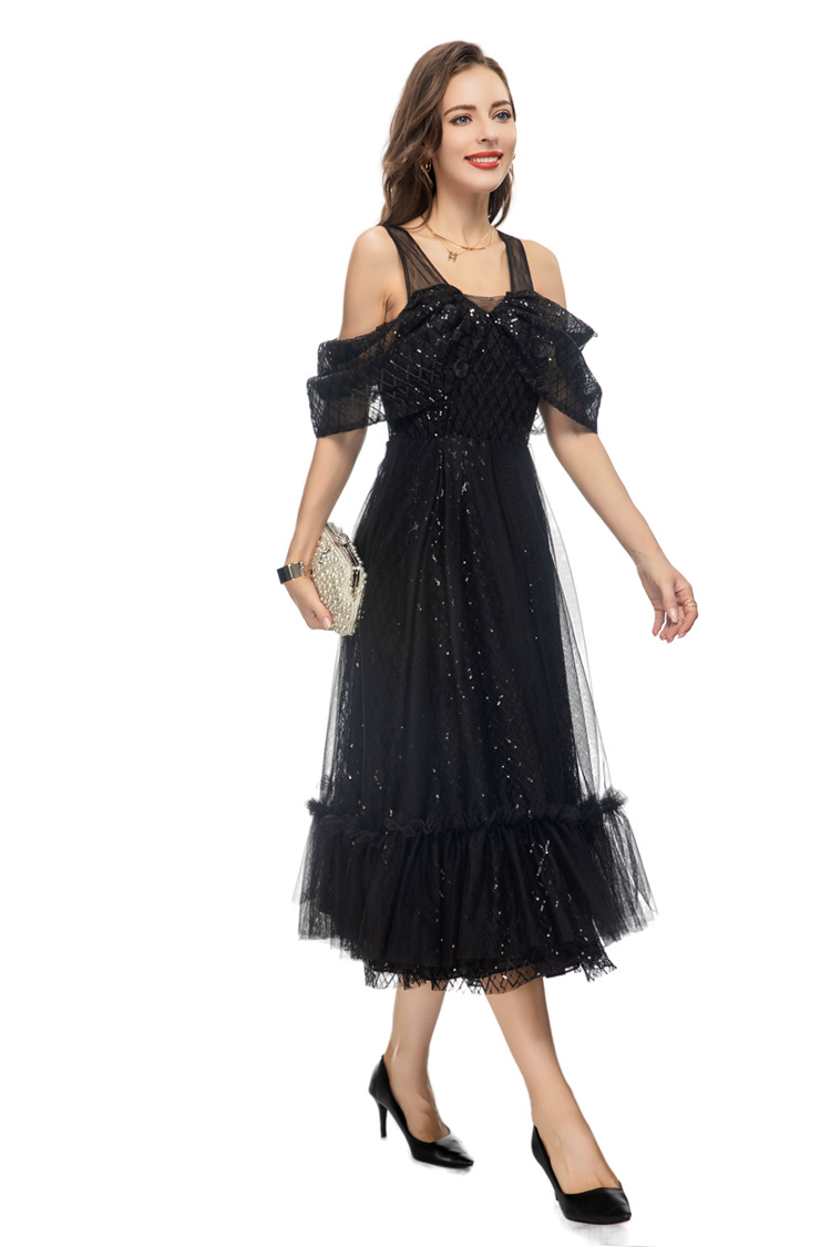 花柄総レース半袖アシンメトリー裾ドレス ヨーロッパ|社交 ダンス