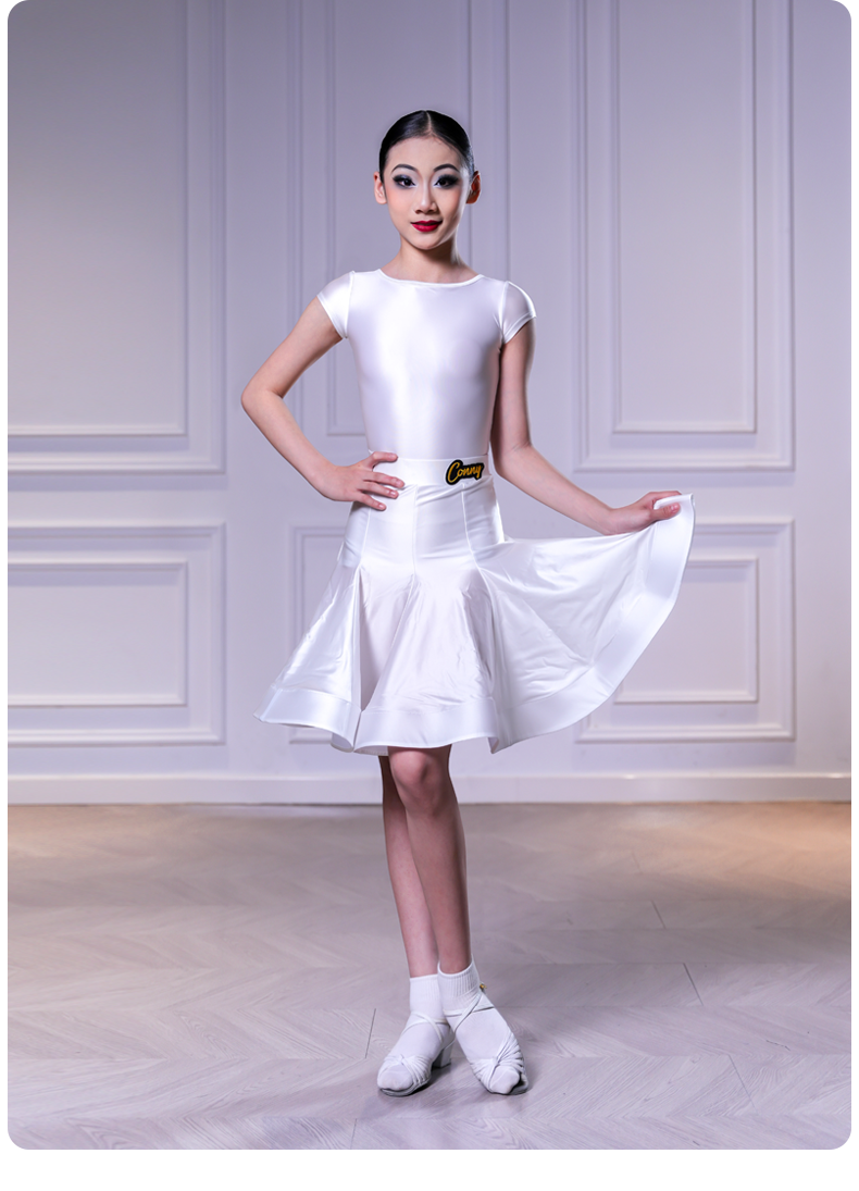 社交ダンス衣装 優美フレアライン練習用ワンピース 練習着|社交 ダンス