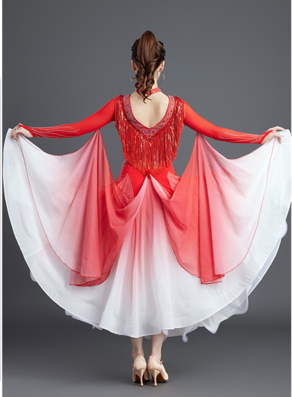 社交ダンス 舞姫の翼 グラデーションドレス モダン|社交 ダンス ドレス