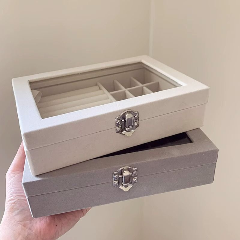 ジュエリーボックス 三段式ベルベット仕切り付き アンティーク