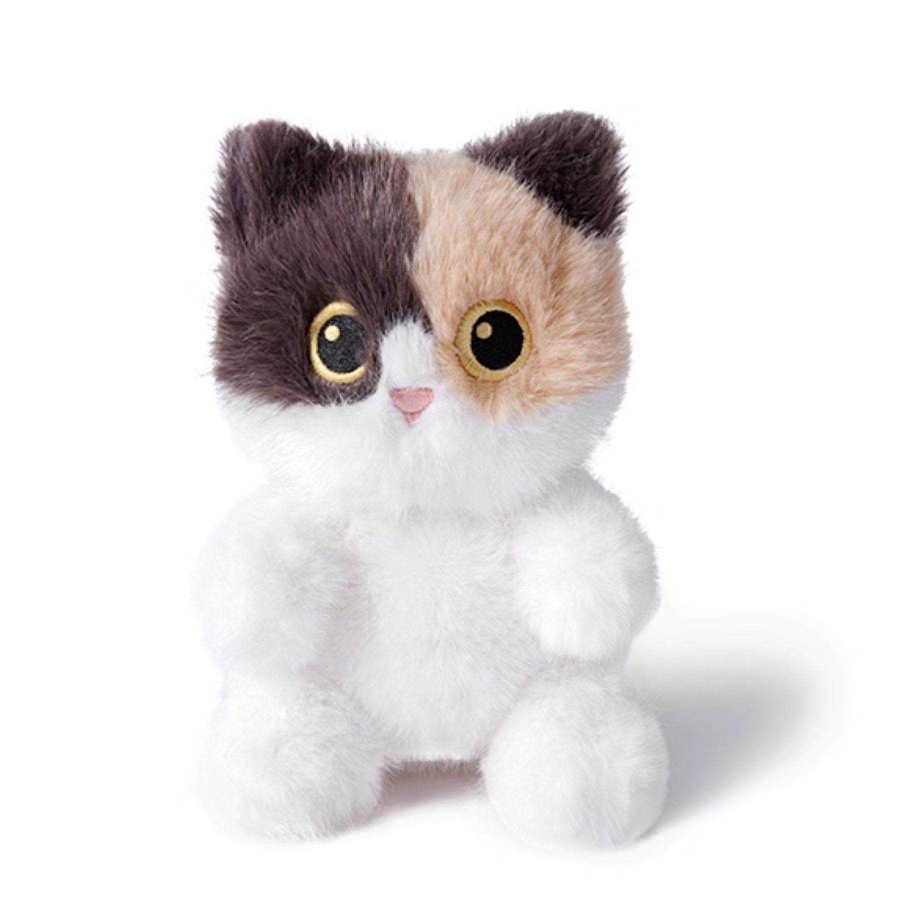 猫ぬいぐるみ もこもこ三毛猫のお座りぬいぐるみ 黒|猫ぬいぐるみ専門