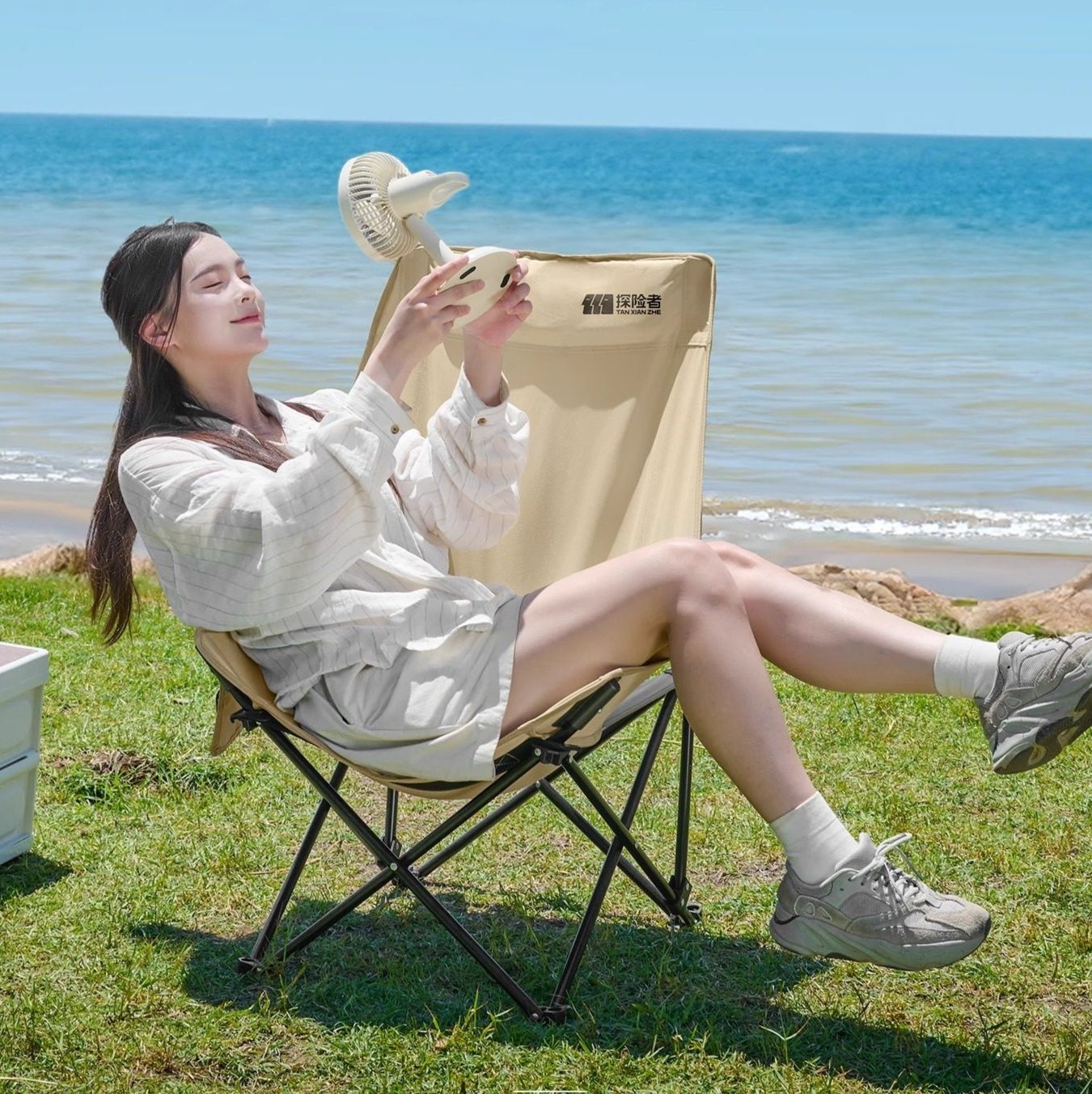 アウトドアチェア 高背月亮型折りたたみアウトドアチェア 折りたたみ