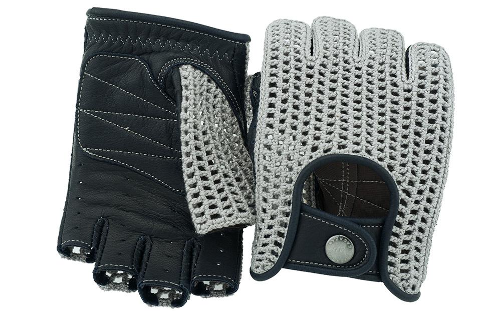 ドライビンググローブ カカザン ニット【カラー：グレー×ネイビー