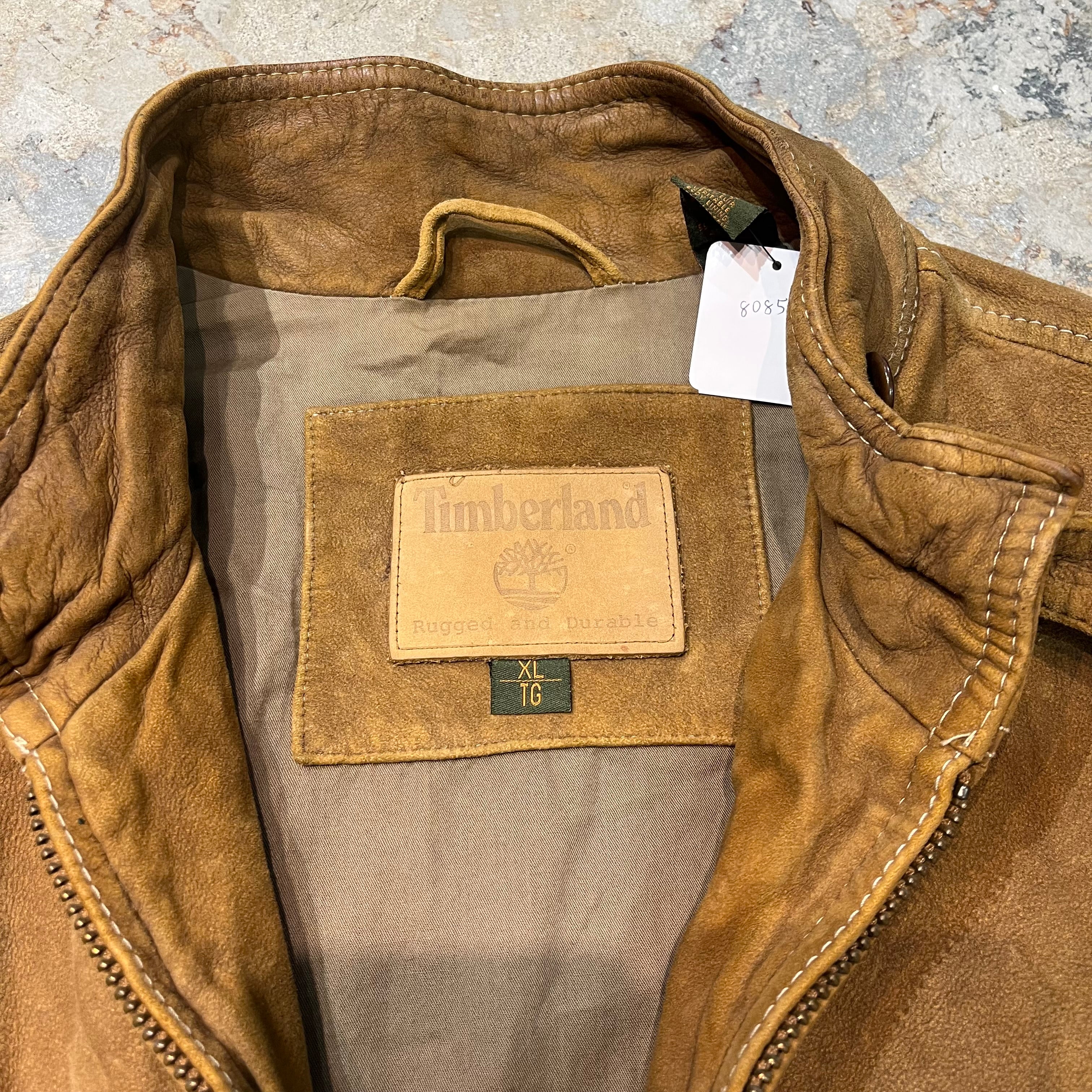 古着 Timberland/ティンバーランド/本革切り替えジップアップレザー