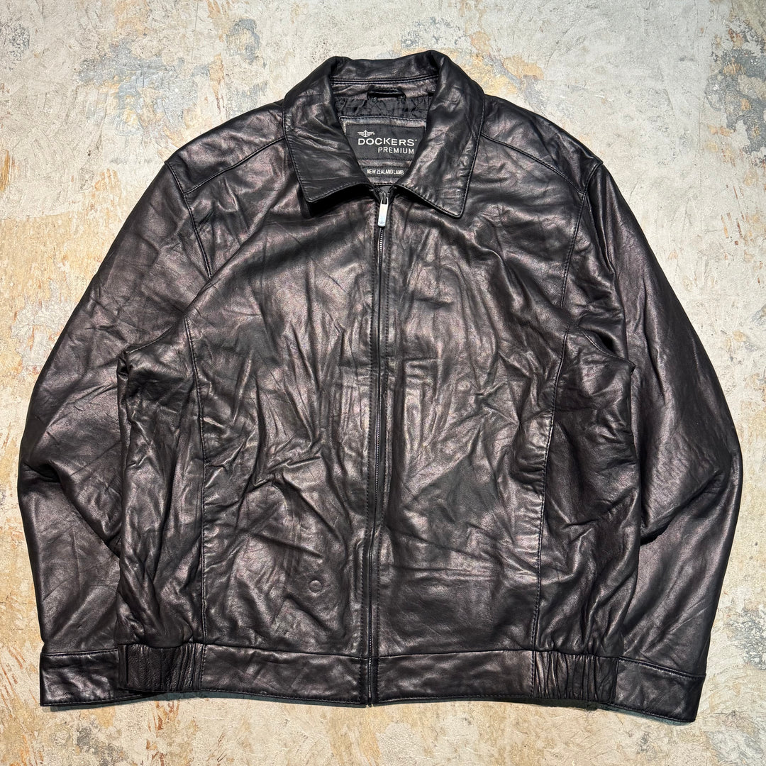 古着 DOCKERS/ ドッカーズ/ ジップアップレザージャケット/ ラム革
