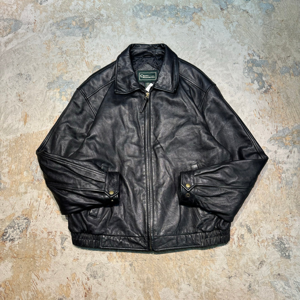 古着 CROFT&BARROW/ジップアップレザージャケット/サイズL – 古着屋 MUJIN