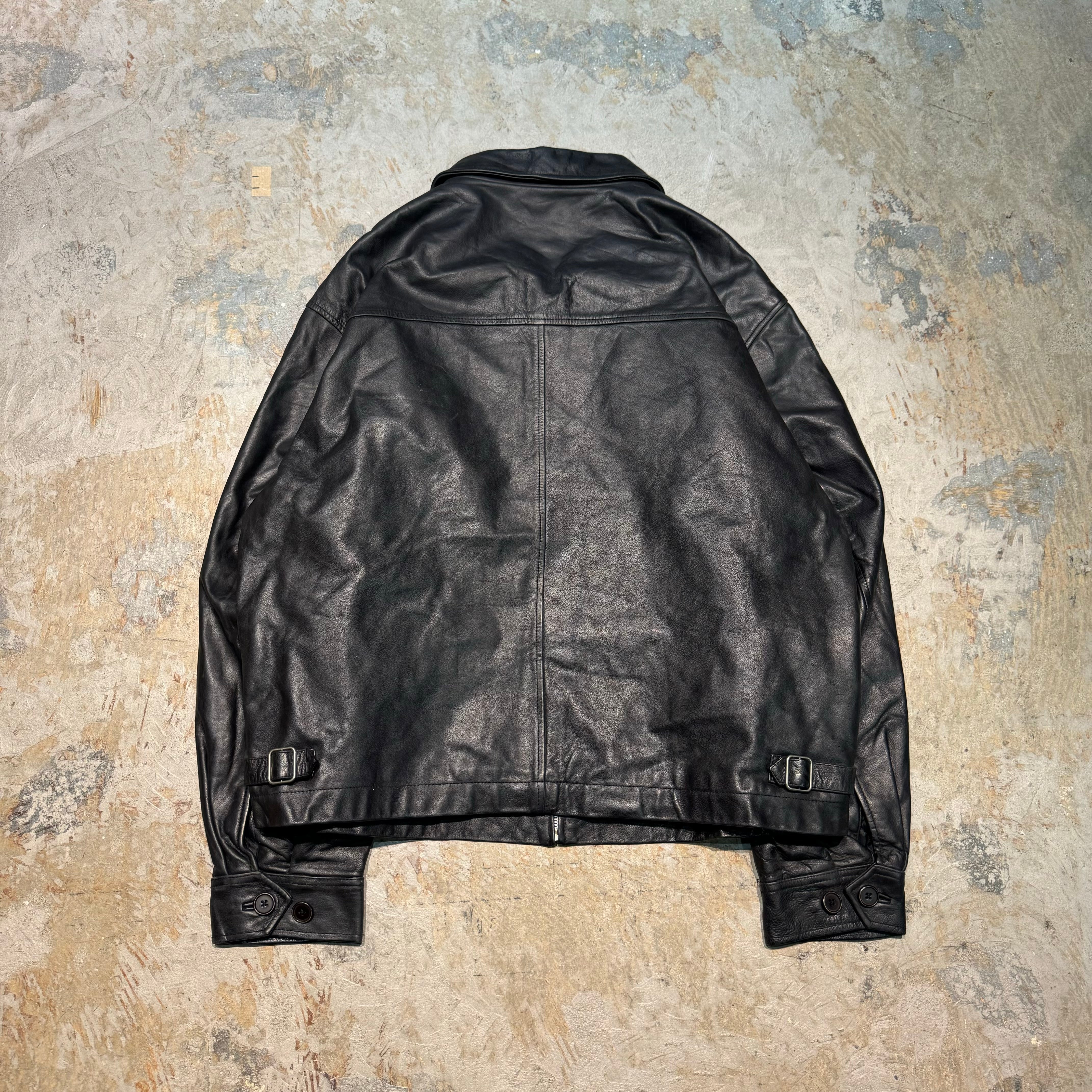古着 GAP/ギャップ/ ジップアップレザージャケット/サイズXL – MUJIN